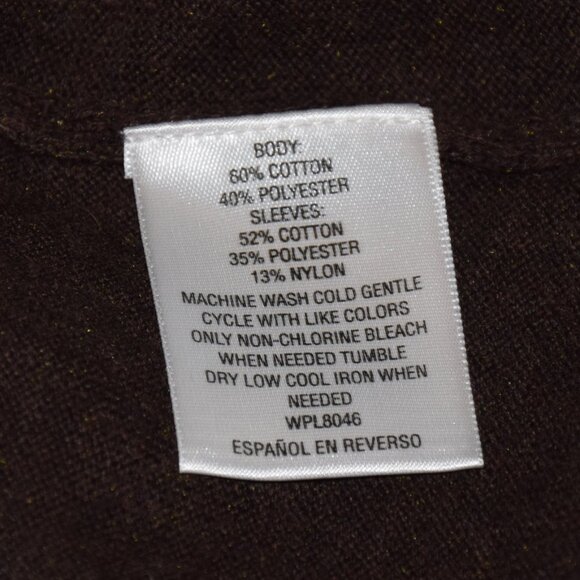 Style and Co Petite Brown Seam Front Sweater size M - Picture 5 of 8